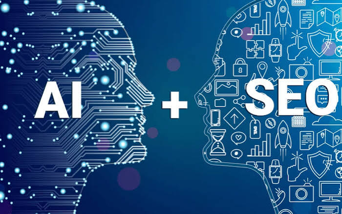 Illustration showing AI and SEO working together for search visibility and content discovery